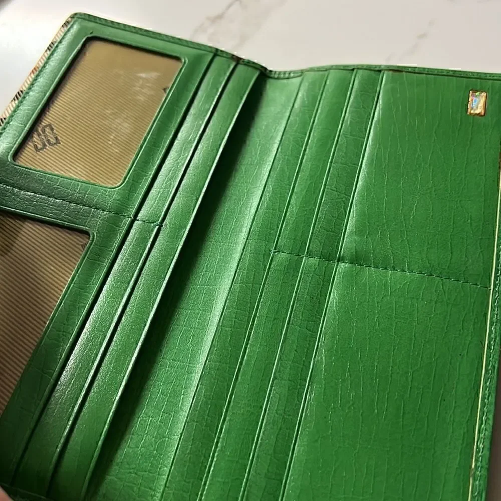 Daks Plaid Green long Wallet